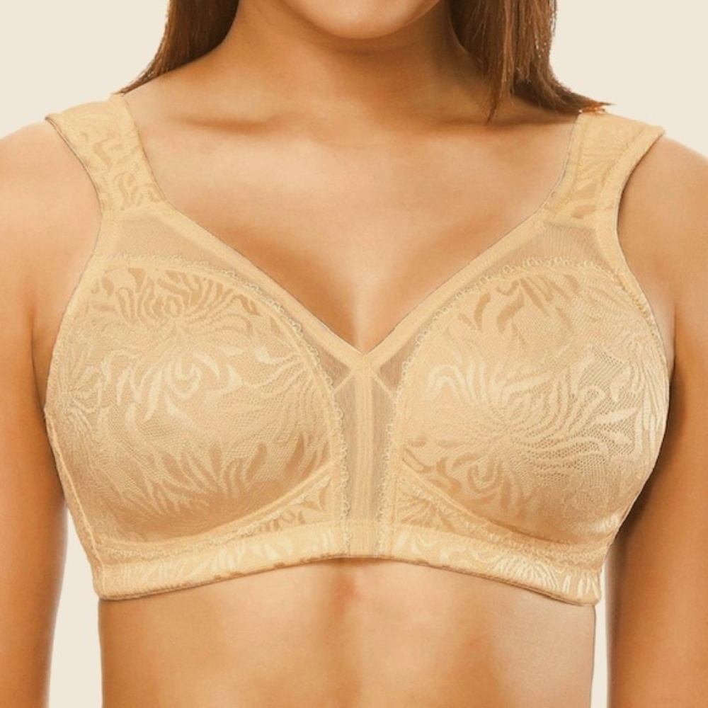 ZEROBOUND Minimizer Bra Wire Free Full Coverage  50DDD 50F NWT Dark Nude